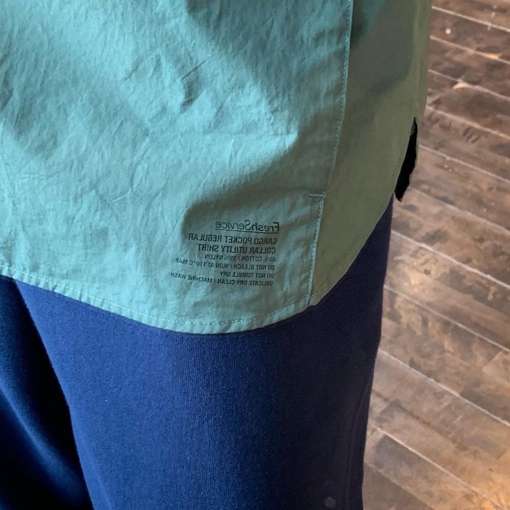 FreshService CARGO POCKET REGULAR COLLAR UTILITY SHIRT style.2022.6.23.