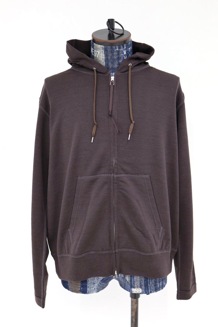 プロダクトトゥエルブ SS26 Super 140’s Melino Wool Zip Up Parka (26SS-PCS01)BROWN