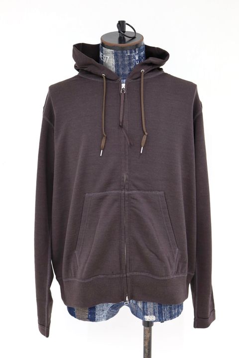 プロダクトトゥエルブ SS26 Super 140’s Melino Wool Zip Up Parka (26SS-PCS01)BROWN