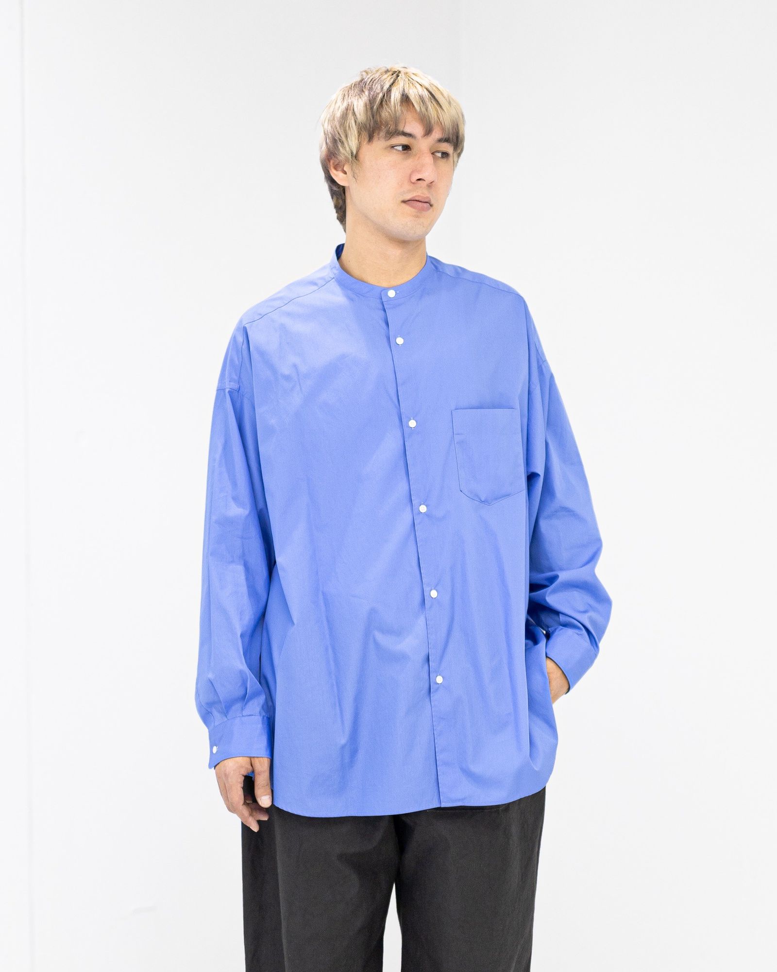 グラフペーパー Broad L/S Oversized Band Collar Shirt 2月14日(土)新作発売！