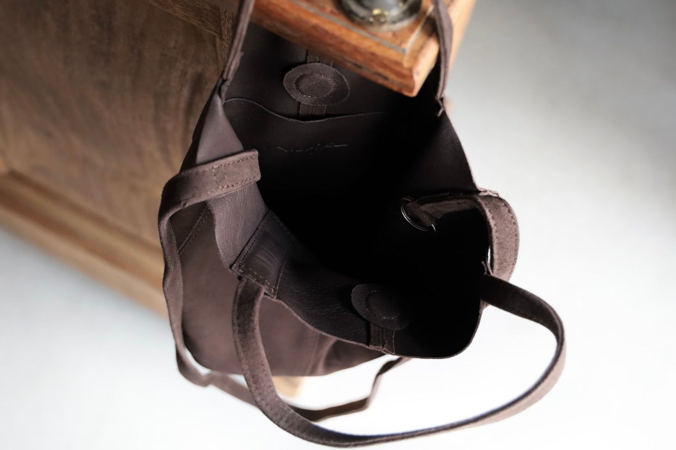 Morphee / モルフェトートバッグ2WAY SMALL TOTE(LONG)SUEDE[DARK CHOCO]☆新作発売！