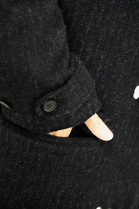 COMME des GARCONS HOMME ストライプダッフルコートスタイル2025.10.3.