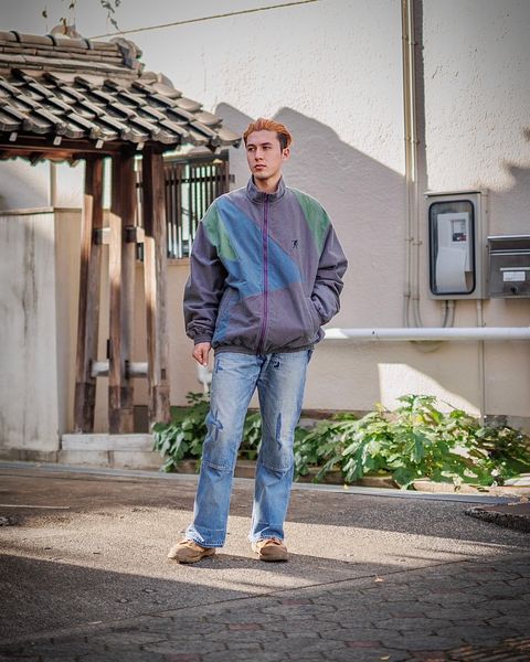 doublet SILK NEEDLE TRACK JACKETミックススタイル