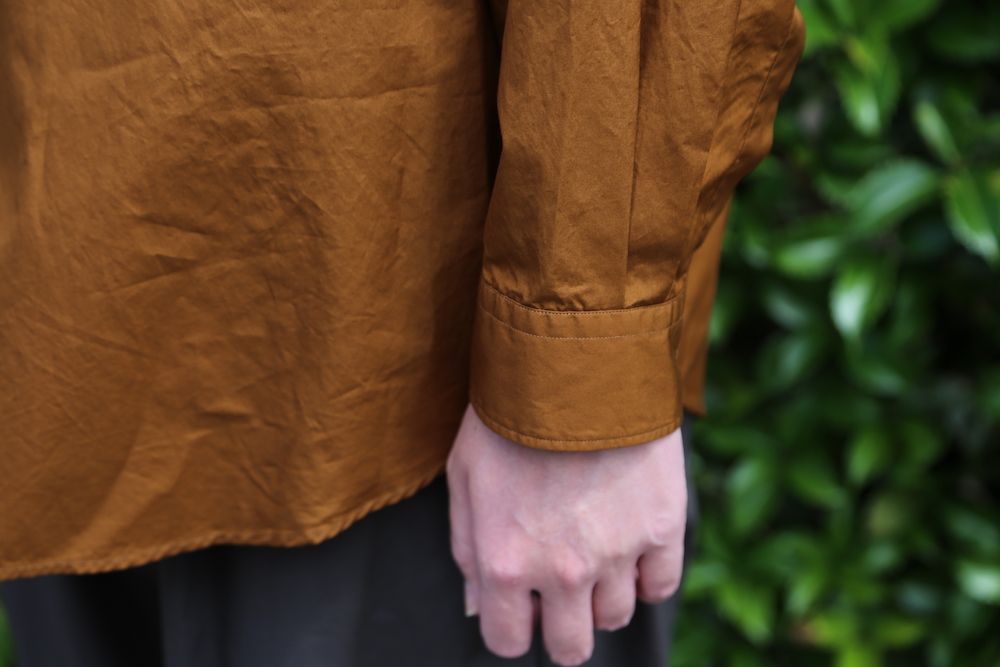 Graphpaper Broad L/S Oversized Regular Collar Shirt(GM212-50110B) style.2021.5.22