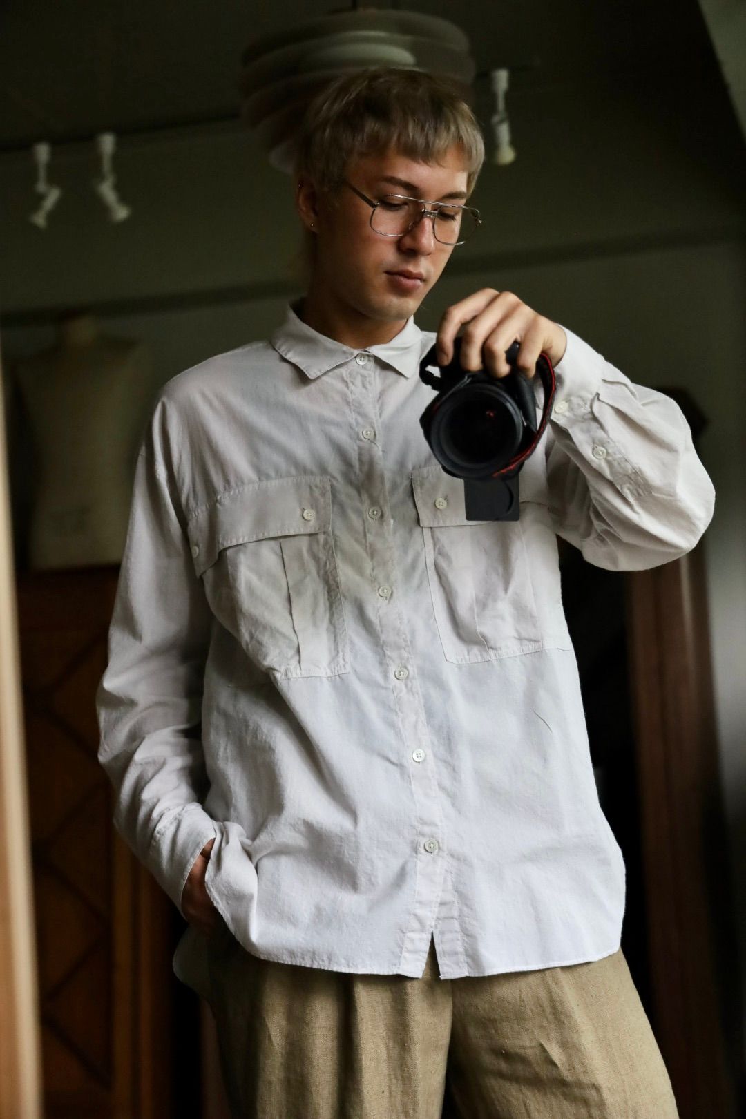 YOKE Linen Silk Kersey Double Breasted Blezer PICK UP STYLE