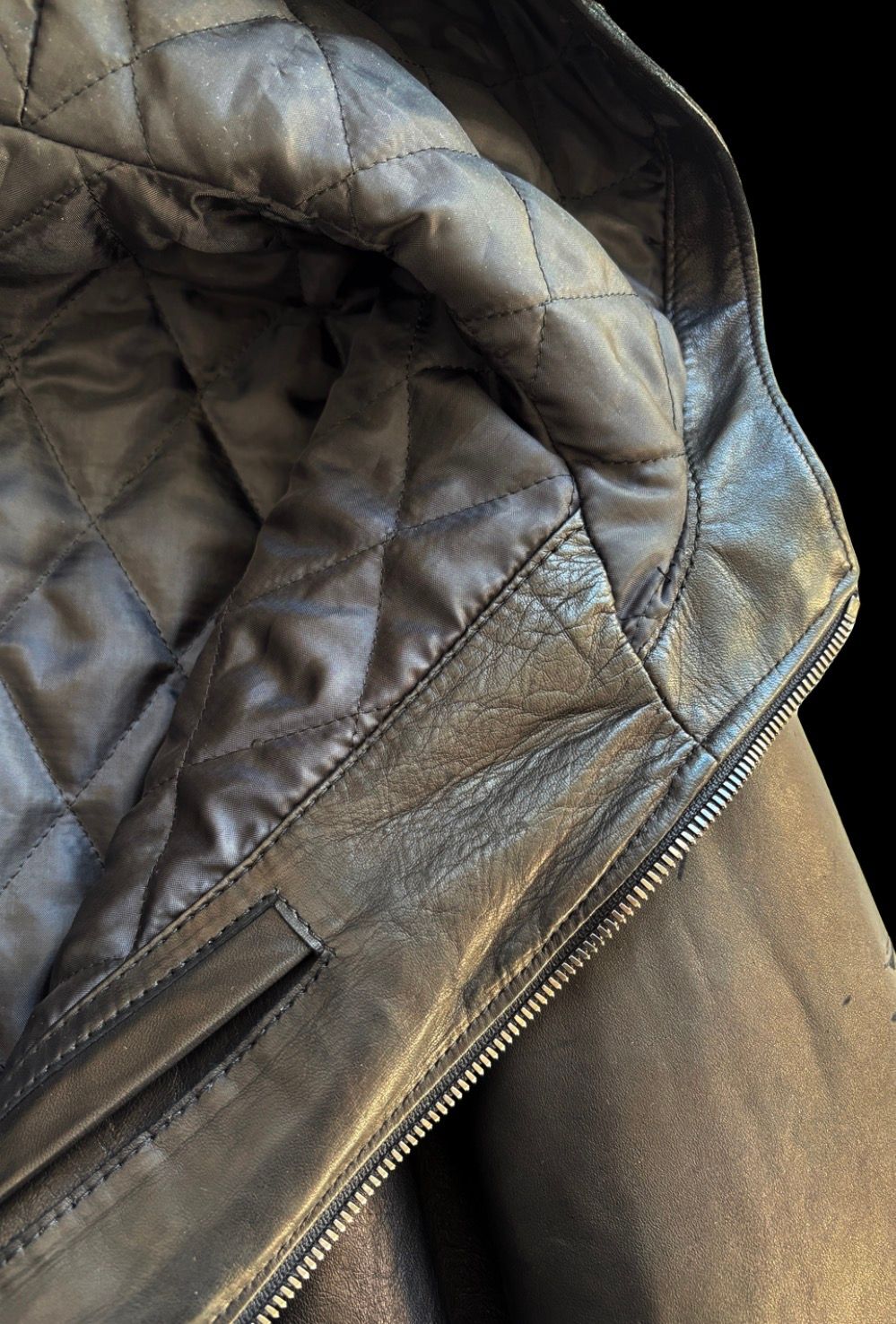 トーキングアバウト ジ アブストラクション 25AW DAMAGE LEATHER PARKA (2526AW-J-007)BLACK☆新作発売！
