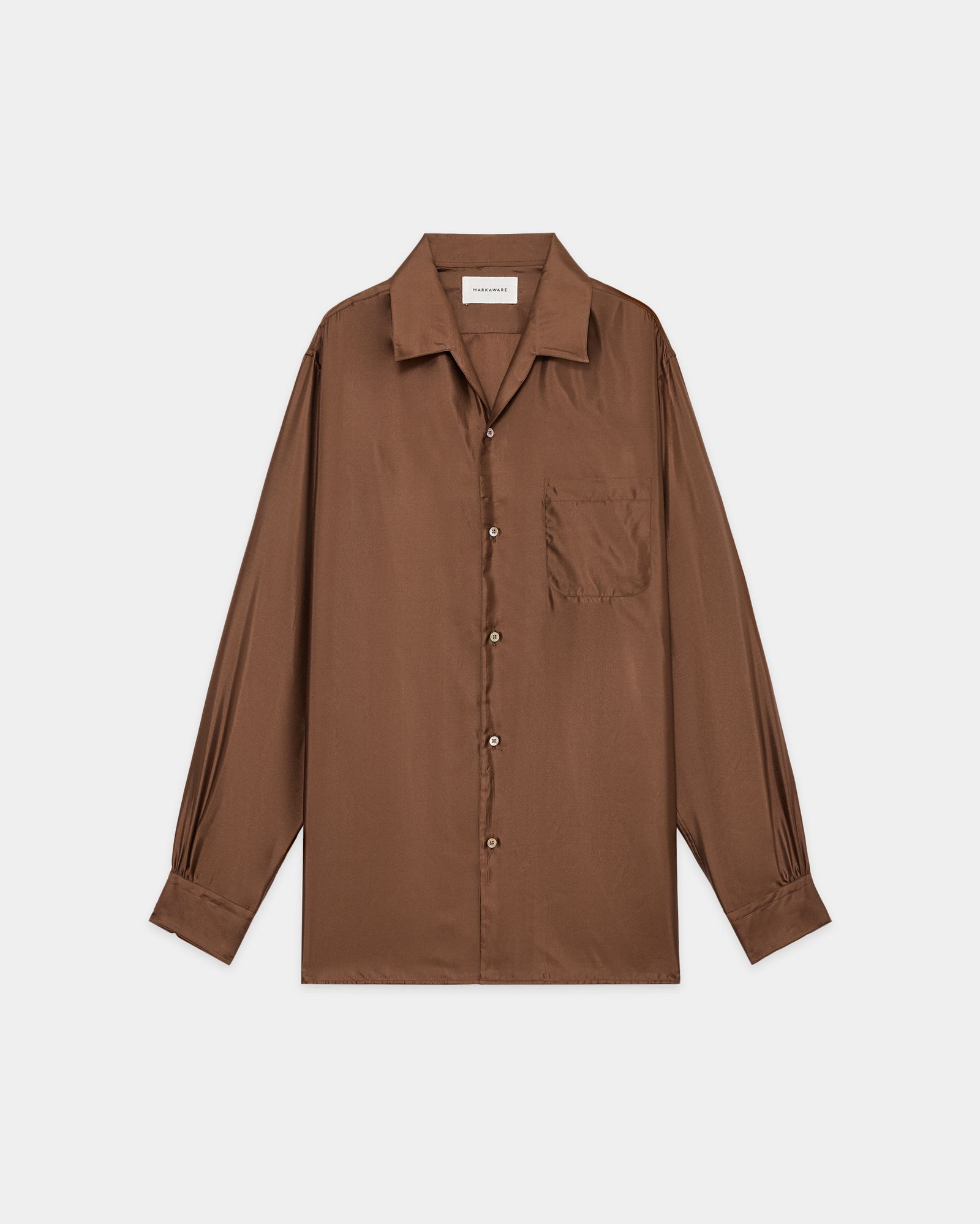 マーカウェア 26AW ITALIAN OPEN COLLAR SHIRT(A26C10SH02C)BRONZE☆新作発売！