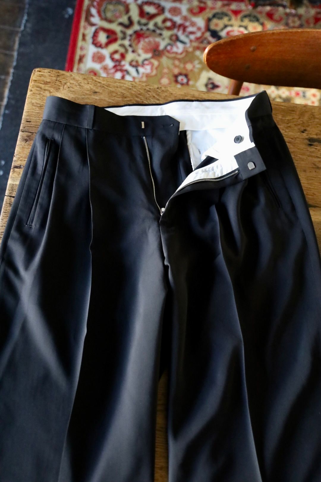 A.PRESSE - アプレッセ 25SS Wool Rayon Wide Trousers(25SAP-04
