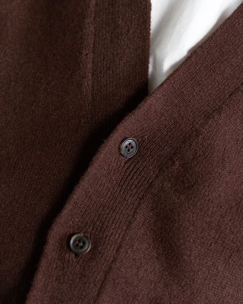 YOKE PAINTED ELBOW PATCH CARDIGAN(BROWN)スタイル 8月24日(土)新作発売！