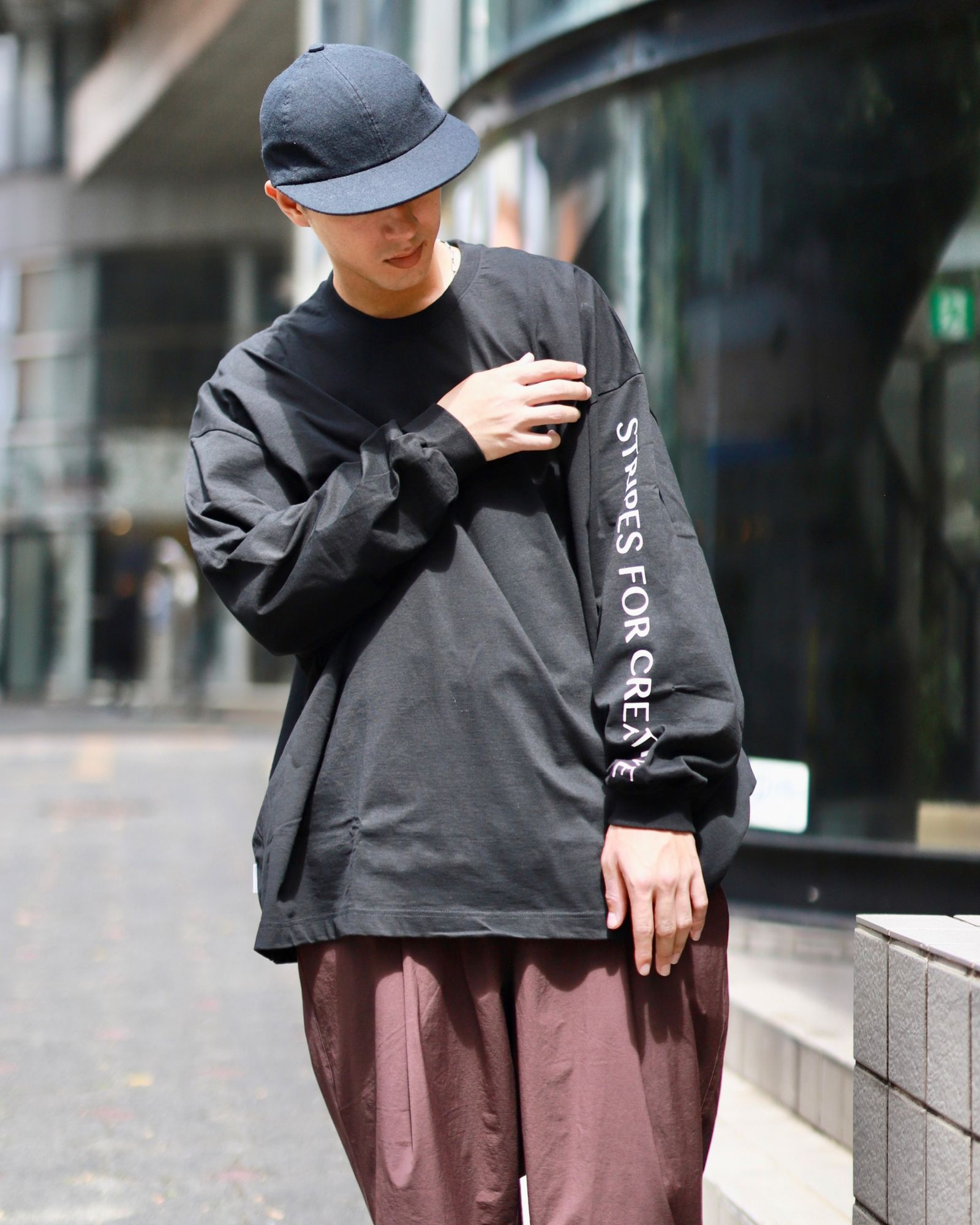 Stripes For Creative - S.F.C 23FW SUPER BIG FLAT LS TEE *スリーブ