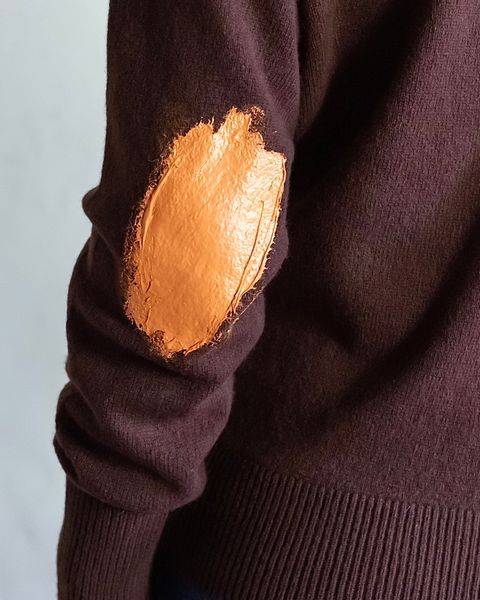 YOKE PAINTED ELBOW PATCH SWEATER(BROWN)スタイル 8月24日(土)新作発売！