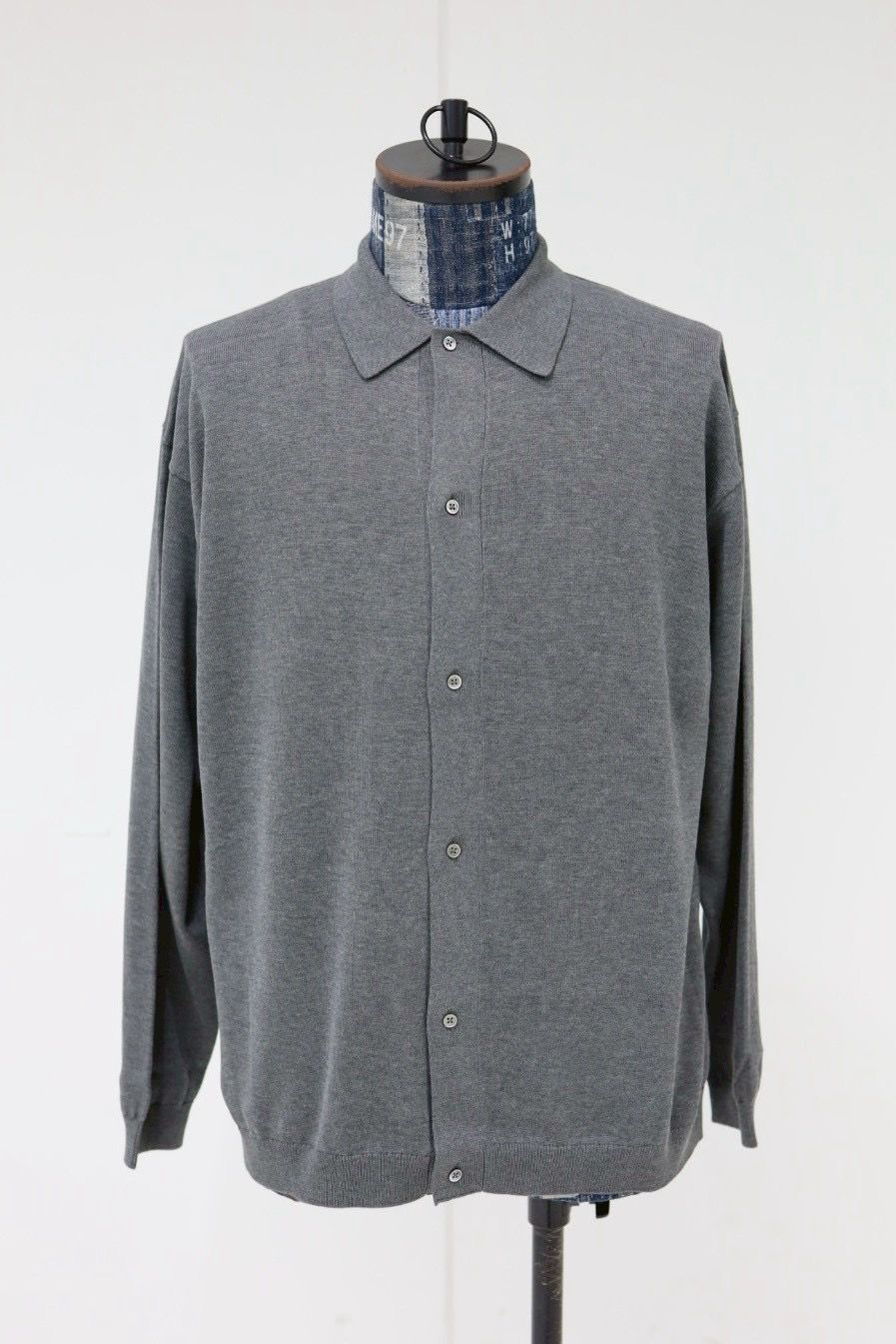 グラフペーパー26SS Suvin High Gauge Knit Oversized L/S Shirts (GU261-80263C)TOP GRAY☆1月17日(土)発売！