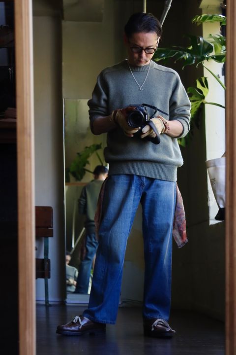 A.PRESSE アプレッセ 23Style No.2 Washed Denim Pantsスタイル