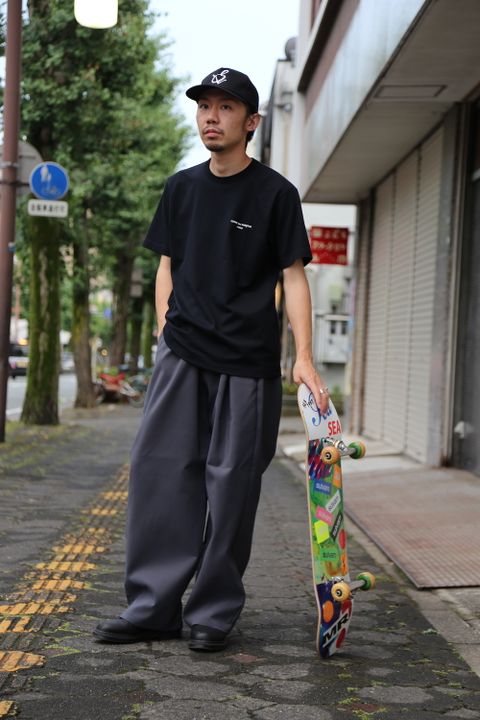 Graphpaper Triple Cloth Wide Chef pants"C.GRAY"Style.2020.8.23.