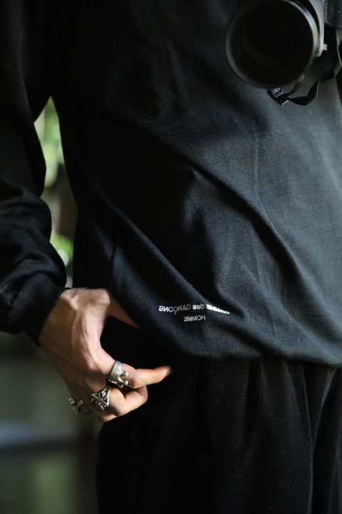 COMME des GARCONS HOMME 梳毛エステル天竺プルオーバー スタイル
