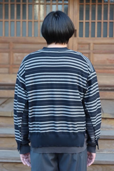 YOKE BORDER CONNECTING CARDIGAN(YK22SS0353S) style.2022.4.5.