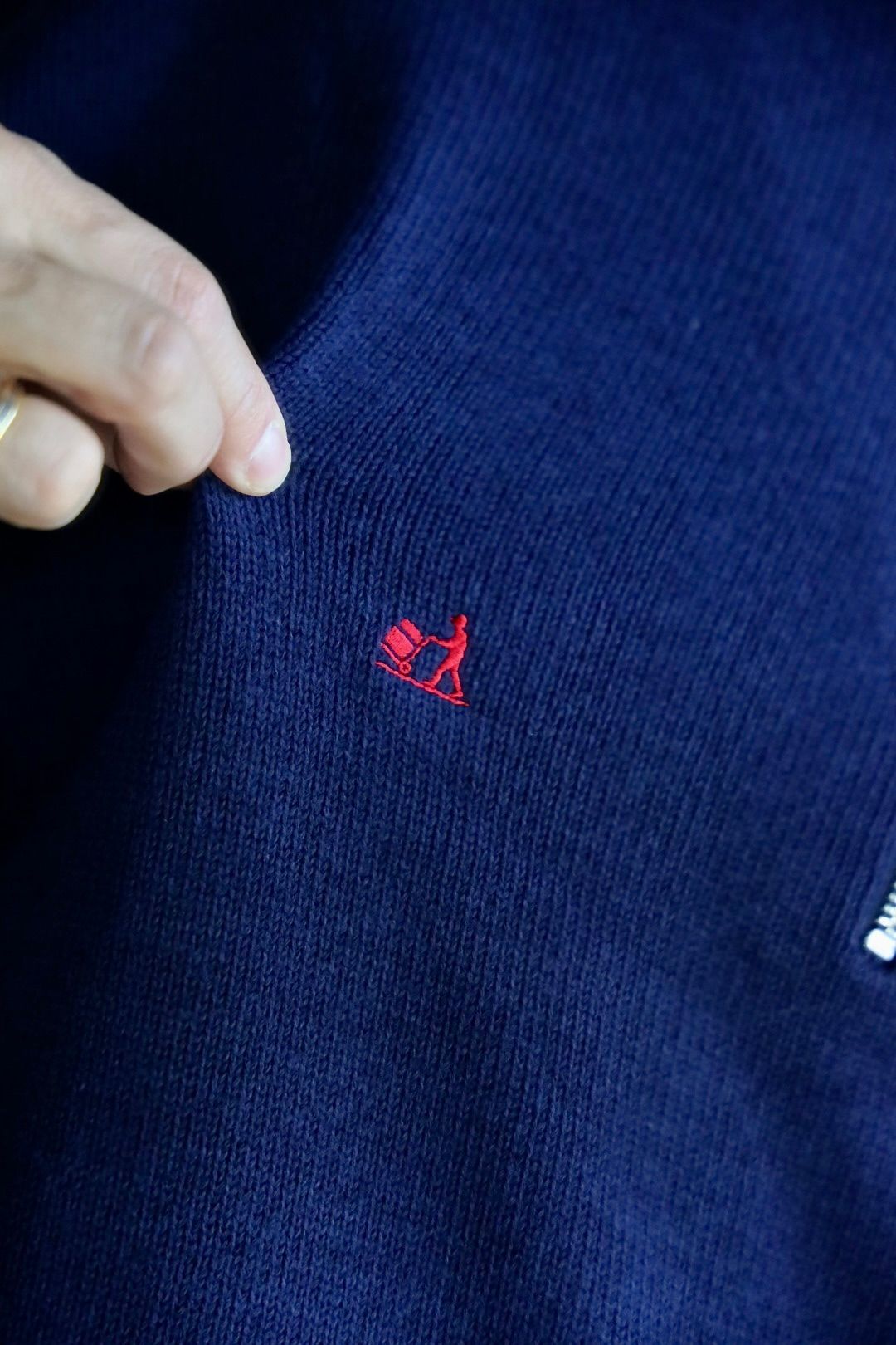 FreshService 26AW THERMAL JERSEY HARF ZIP KNIT"NAVY"スタイル