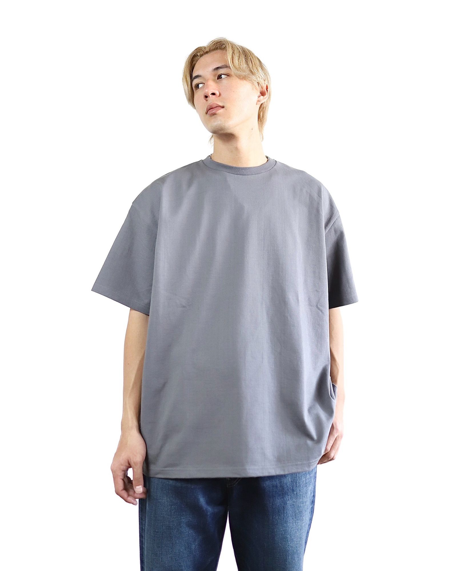 グラフペーパー24SS Heavy Weight S/S Oversized Tee (GRAY)style 2024.3.15