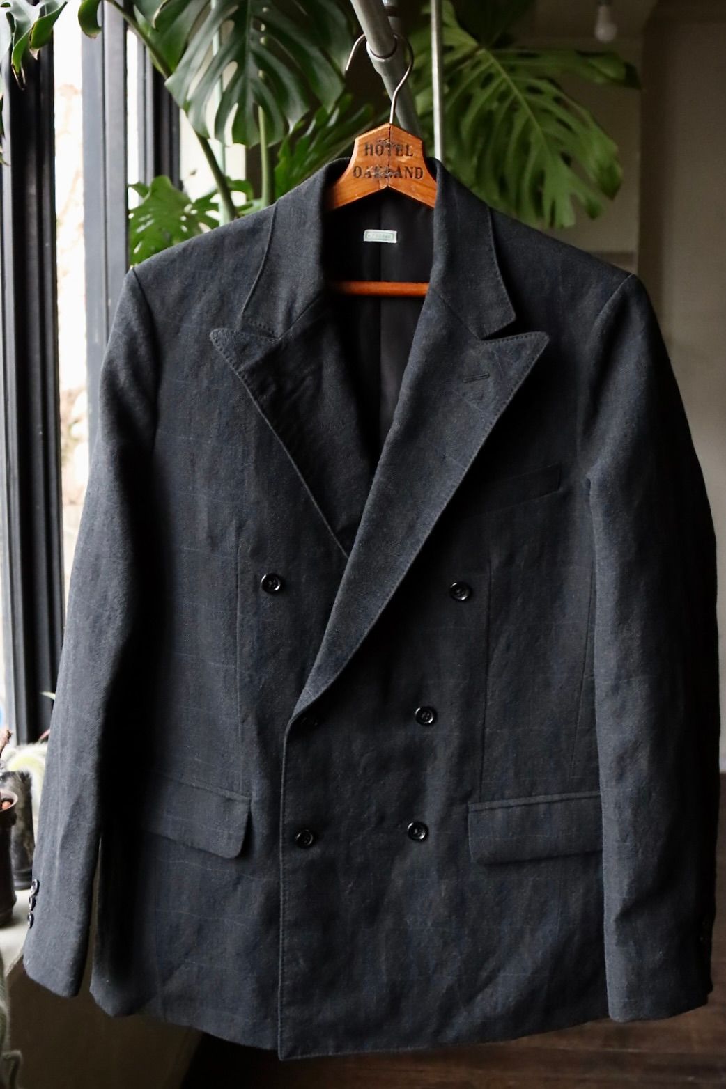 A.PRESSE Double Breasted Jacket CHARCOAL