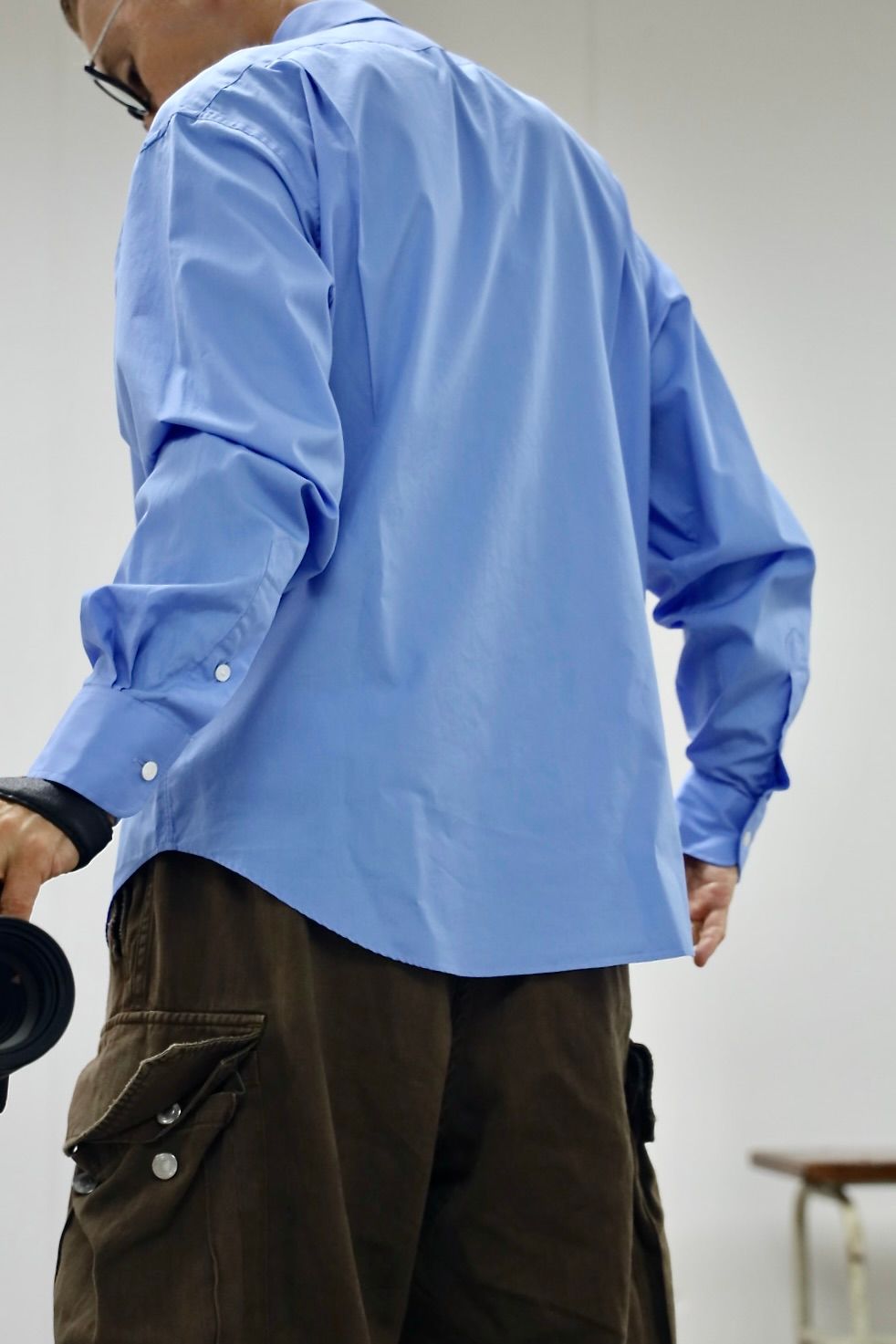 A.PRESSE 2026 STYLE2 Spread Collar Shirts"SAX"スタイル