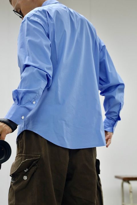A.PRESSE 2026 STYLE2 Spread Collar Shirts"SAX"スタイル