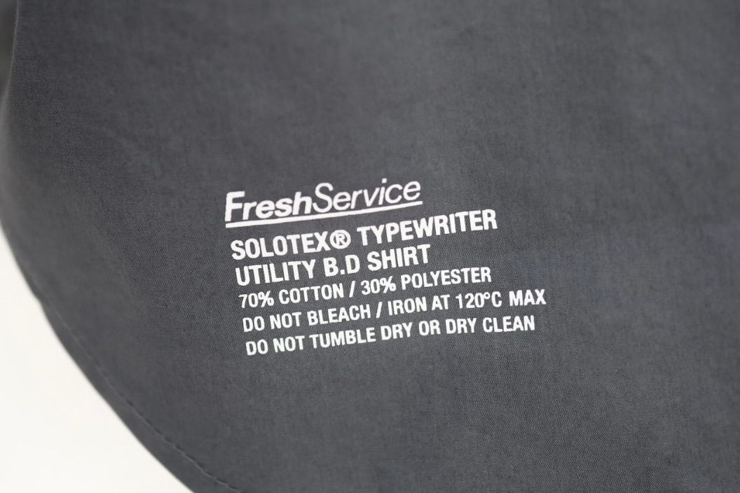 フレッシュサービス SOLOTEX® TYPEWRITER UTILITY L/S B.D SHIRT(FSC261-50202)GRAY★2月28日(土)発売