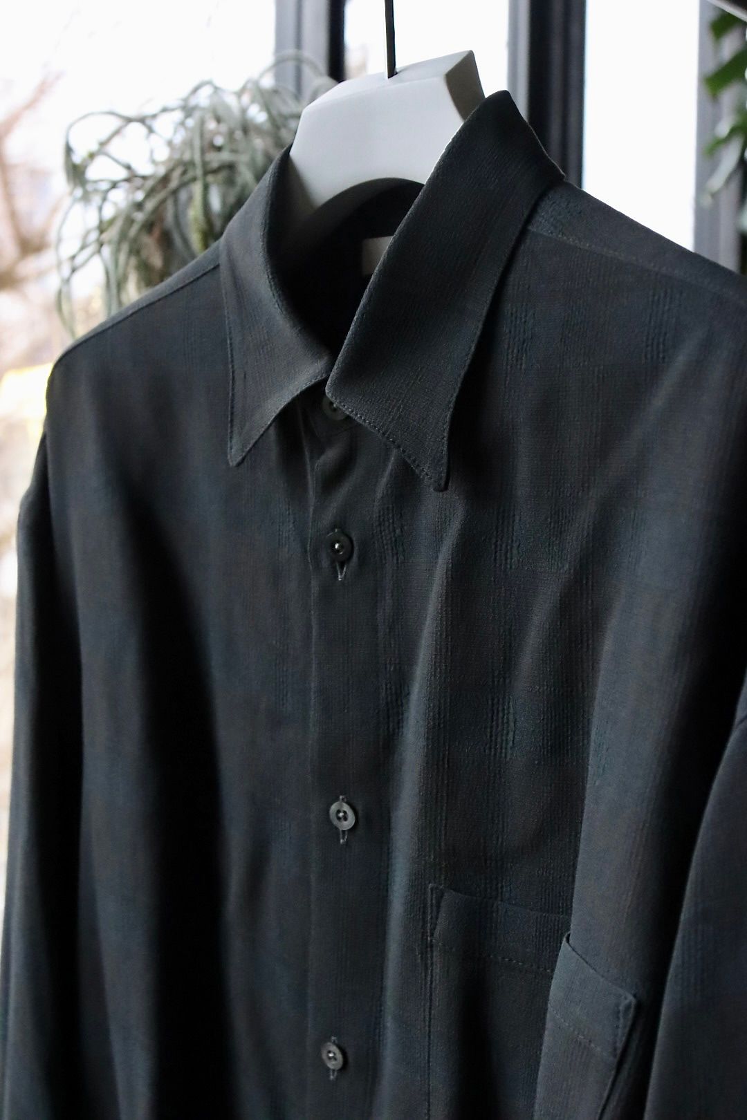ヨーク24SS PLAID JACQUARD SHIRT(YK24SS0646SH)CHARCOAL