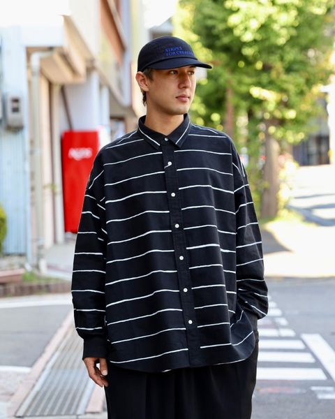S.F.C 2026FW エスエフシー SIDE STRIPES NEL SHIRT(SFCFW26S03)Black☆10月17日(土)発売！