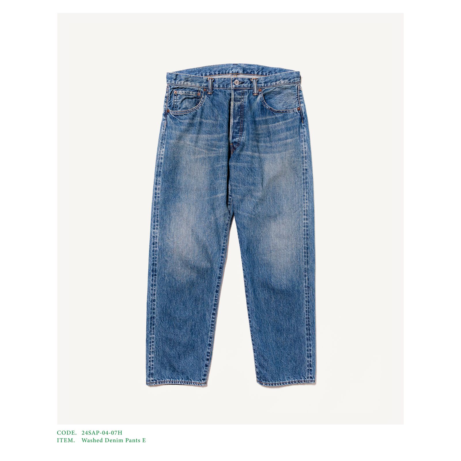 a.presse 24SS Washed Denim Pants E