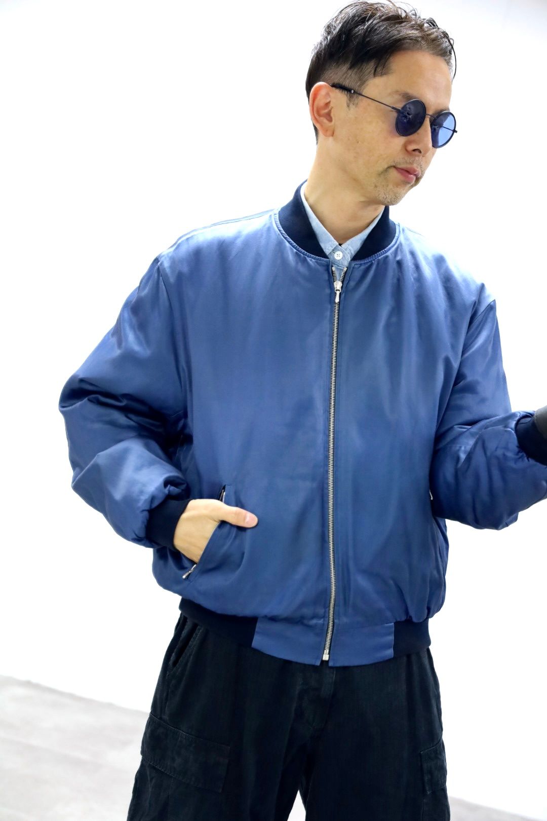 アプレッセ 2026 STYLE1 Vintage Silk Viscose Tour Jacket(26SAP-01-28)BLUE☆12月13日(土)発売！