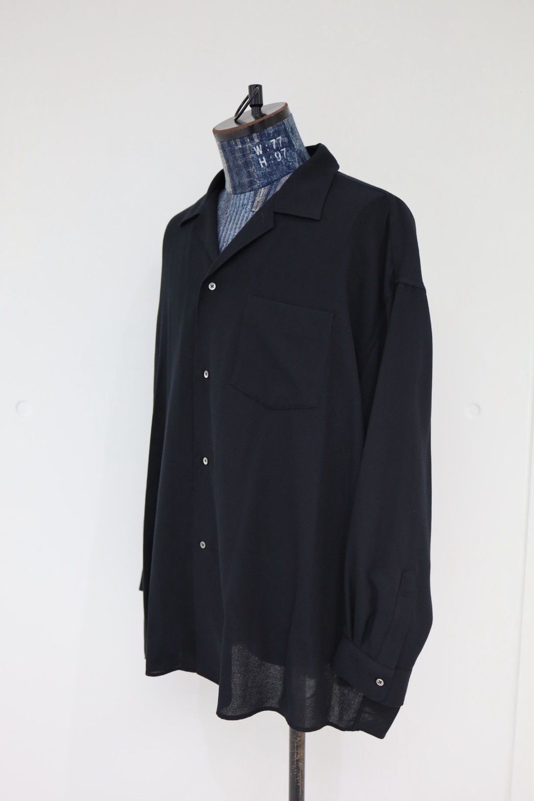 グラフペーパー 26SS Viscose Viyella L/S Sleeping Shirt(GM261-50456)BLACK☆3月14日(土)発売！