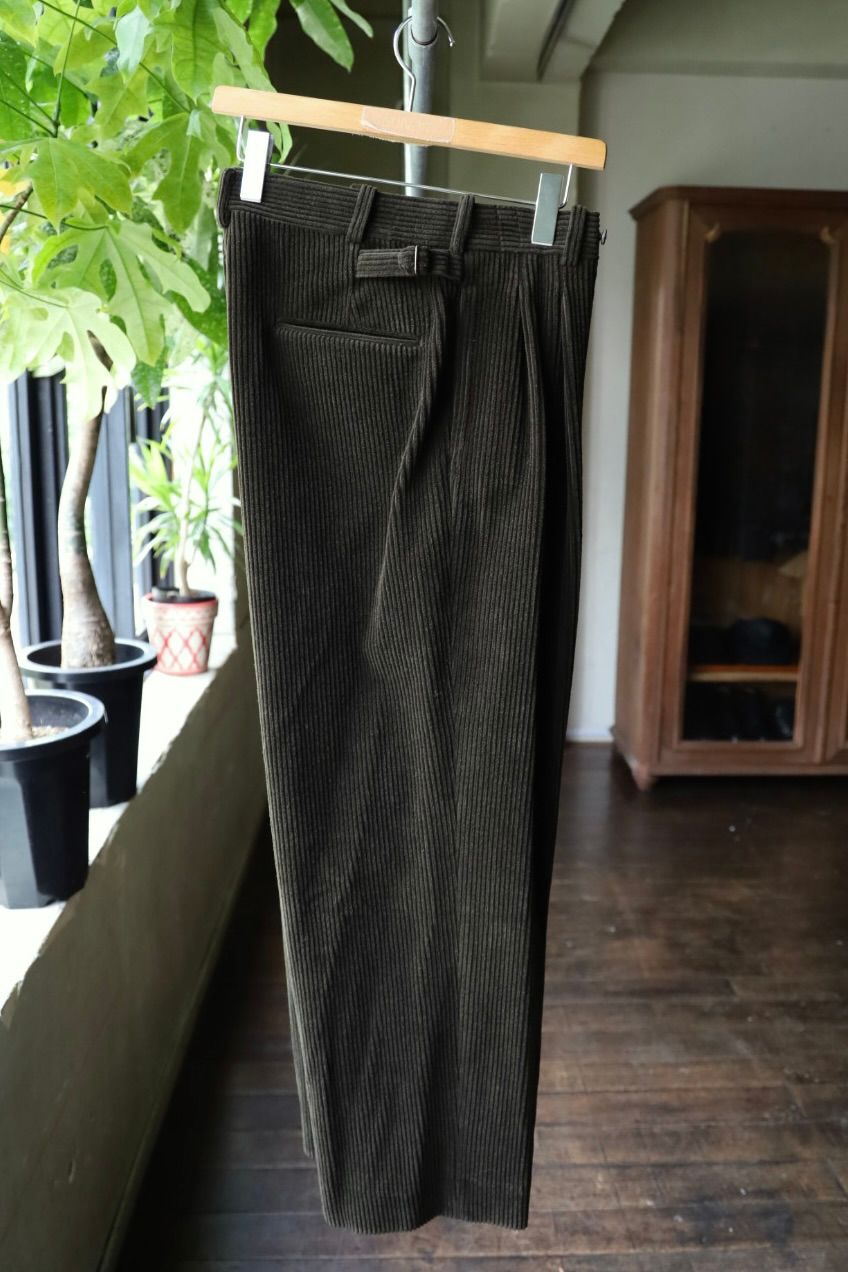 アプレッセ 2025 STYLE2  Wool Corduroy Wide Tapered Trousers(25AAP-04-03)KHAKI☆8月23日(土)発売！