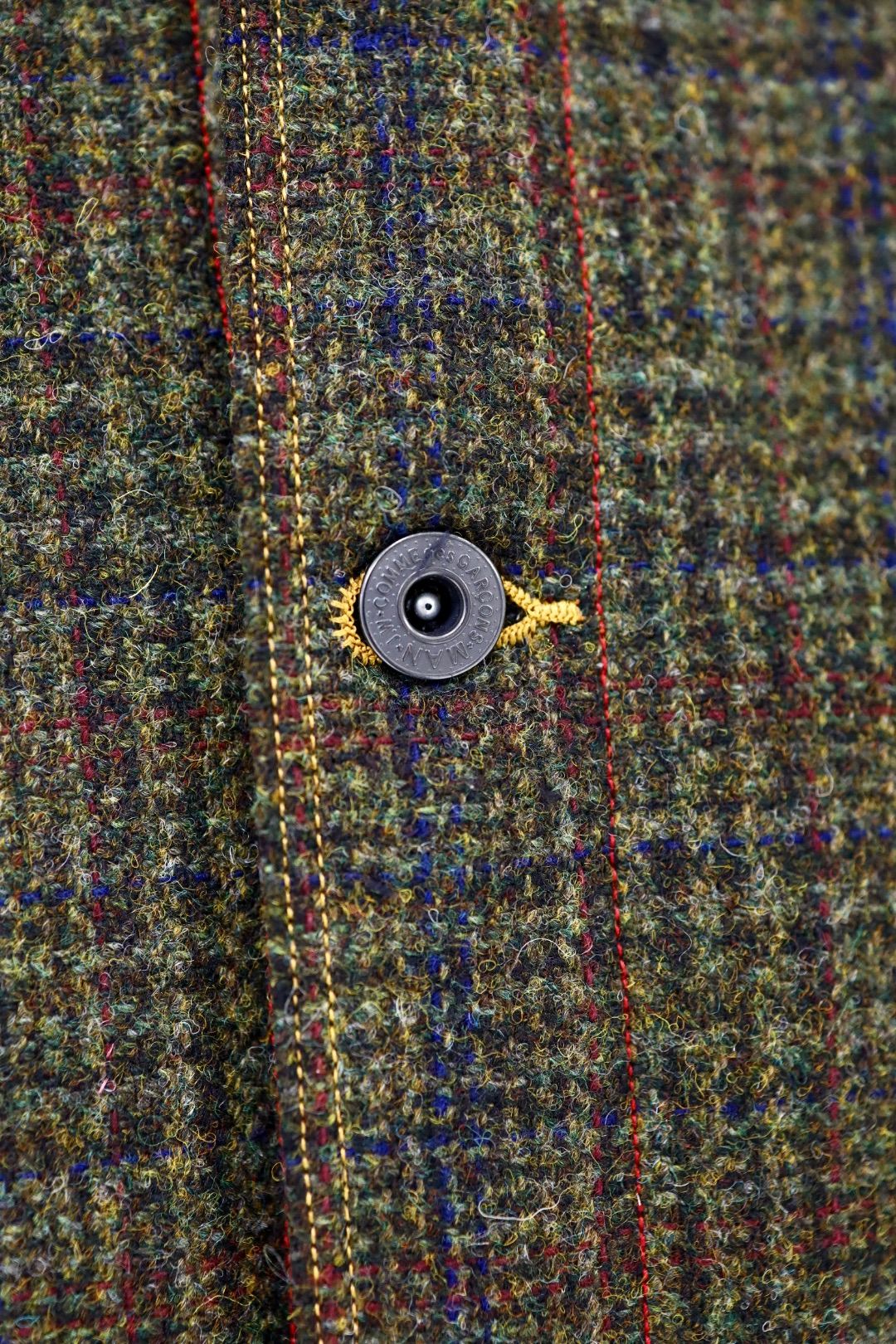 ジュンヤワタナベマン 25AW ウールチェックツイード綿ダッグレザージャケット(WP-J033-051)☆11月1日(土)発売!