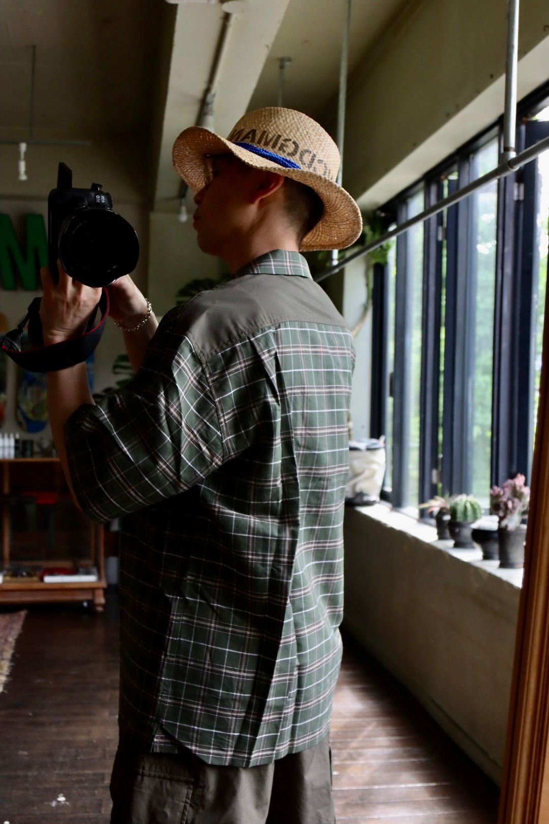 COMME des GARCONS HOMME 22SS リネン綿チェックシャツスタイル.2022.5.6.