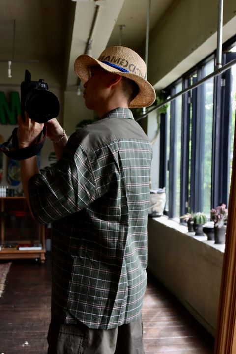COMME des GARCONS HOMME 22SS リネン綿チェックシャツスタイル.2022.5.6.