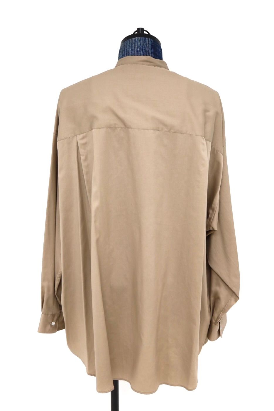 グラフペーパー26SS Silicon Poplin Oversized Band Collar Shirt(GM261-50181)TAUPE☆2月28日(土)発売！