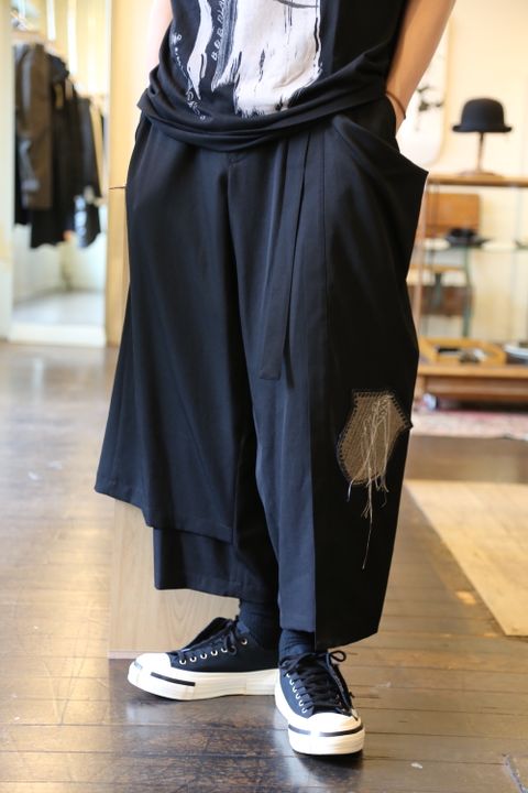 Yohji Yamamoto 丸首半袖メッセージプリントTシャツスタイル.2020.7.25.