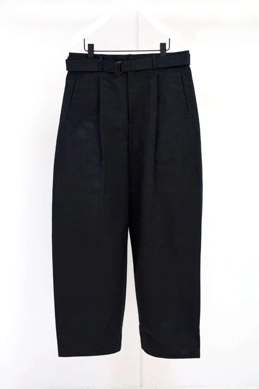 グラフペーパー Dry Westpoint Barrel-Fit Belted Pants(GM263-40381)BLACK☆8月29日(土)発売！
