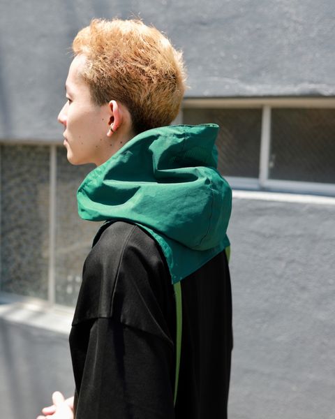 is-ness イズネス23SS フーディmixスタイル