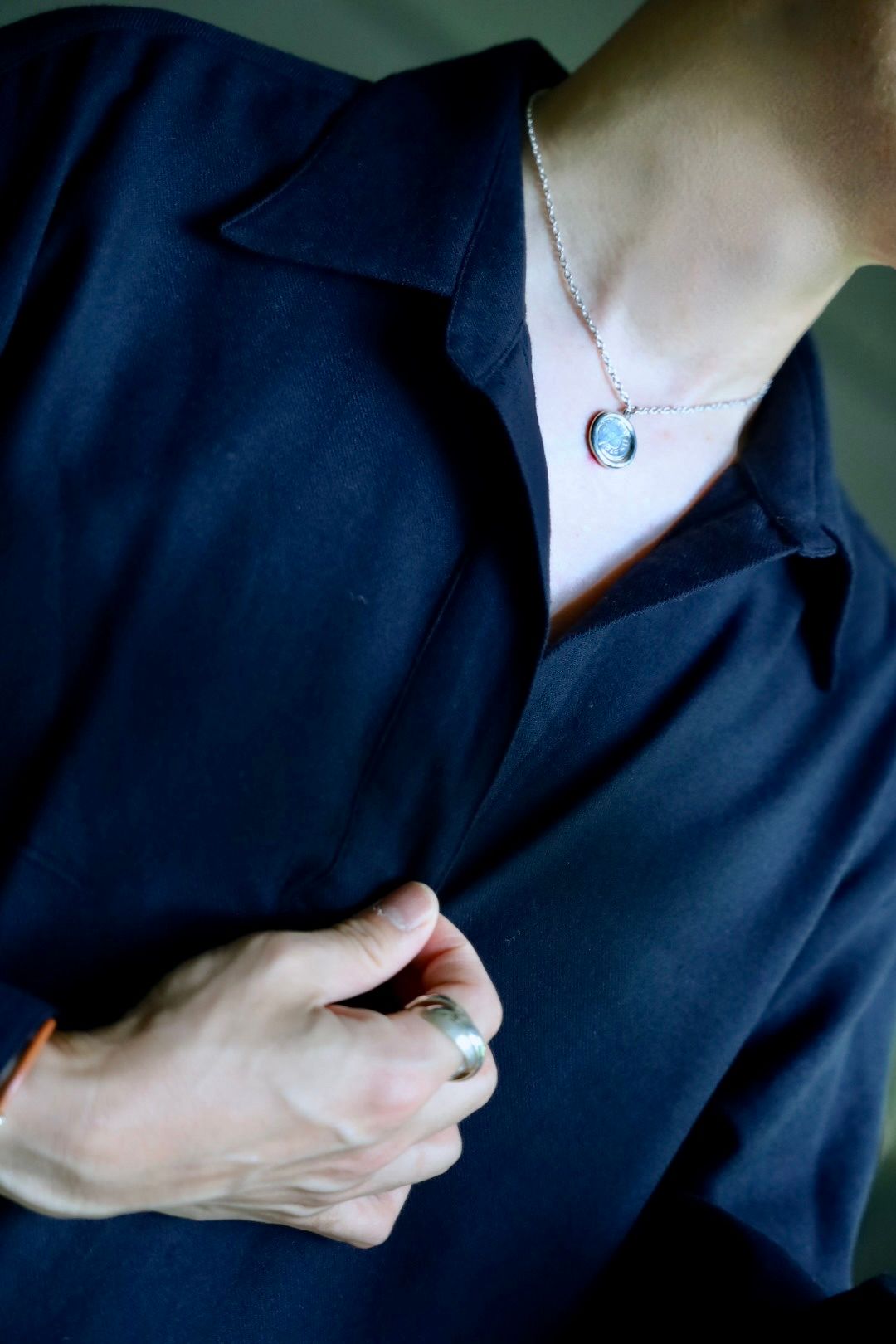 A.PRESSE Wool Skipper Shirtスタイル