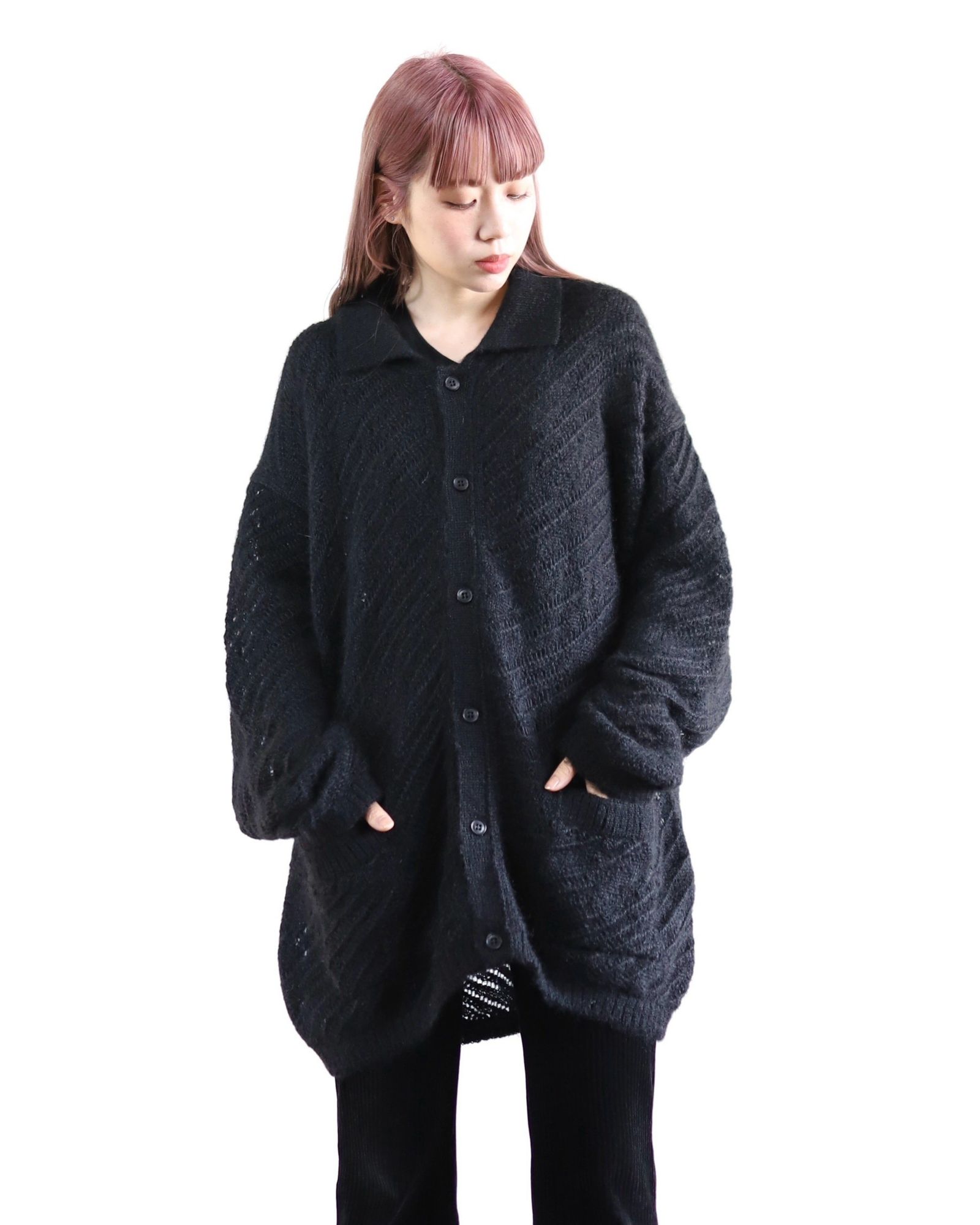 【YOKE】24ss_SILK MOHAIR BUTTONED CARGIGAN YOKE - YOKE ヨーク24SS SILK MOHAIR BUTTONED CARGIGAN