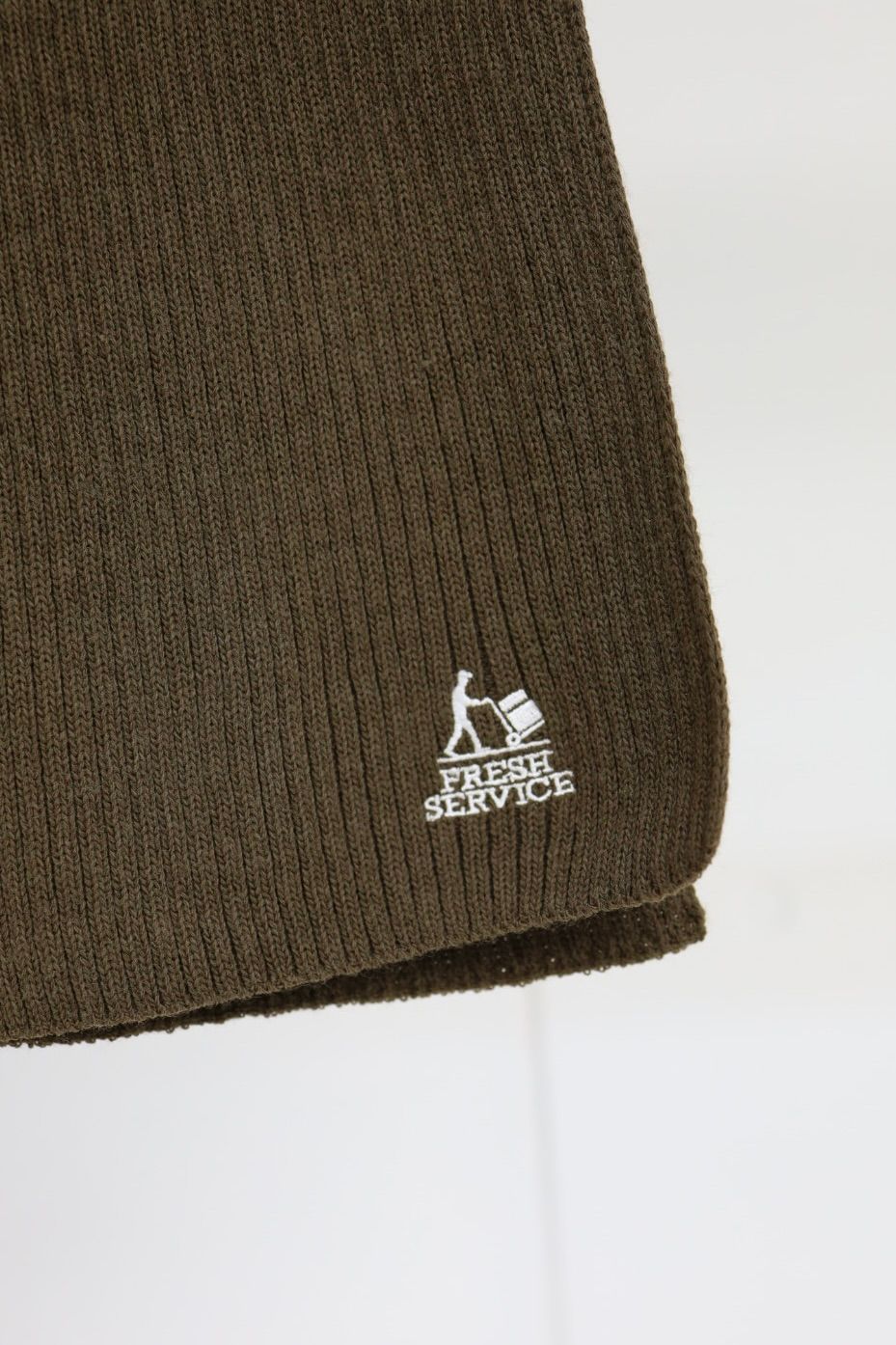 フレッシュサービスTHERMAL RIB KNIT SCARF(FSP254-90067)KHAKI☆11月15日(土)発売！