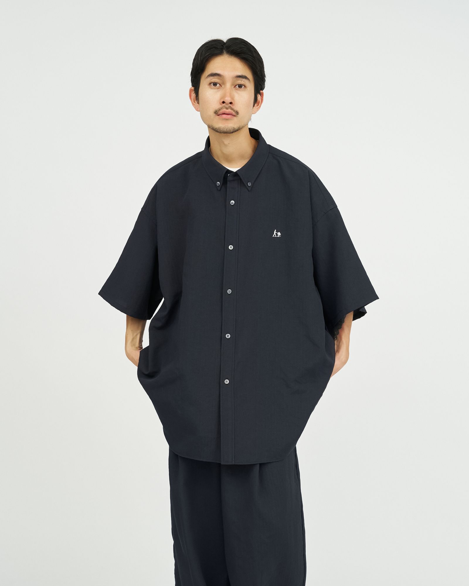 フレッシュサービス 26AW DRY WASHER POPLIN S/S B.D SHIRT(FSC263-50063)BLACK☆8月1日(土)発売！
