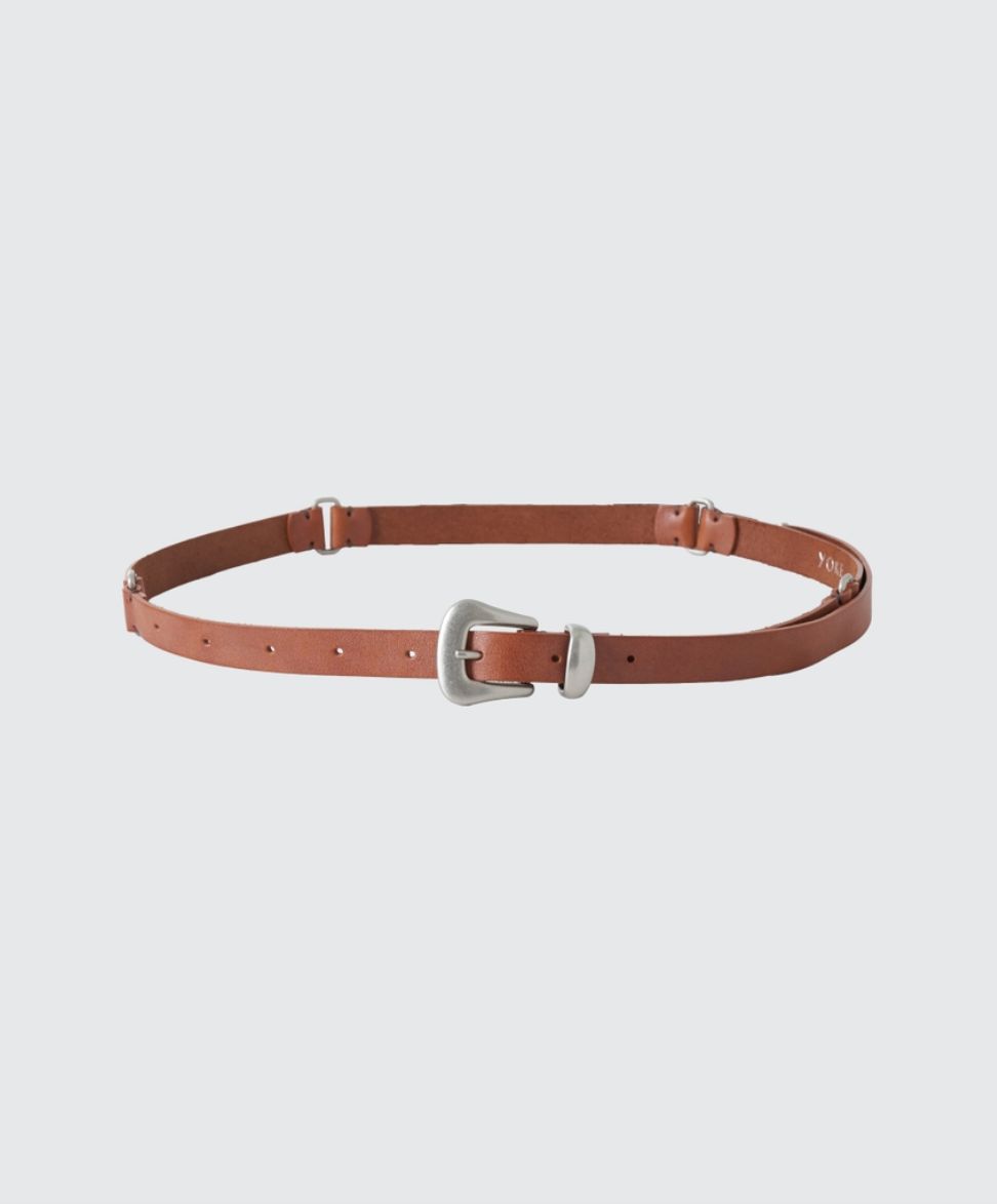 ヨーク25SS LEATHER NALLOW WESTERN BELT(YK25SS0983A)BROWN