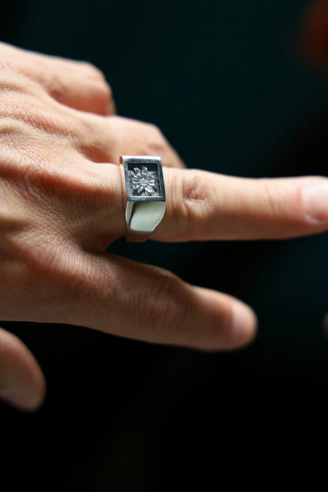 XOLO - XOLO JEWELRY リング / Signet Ring with Steel Gray