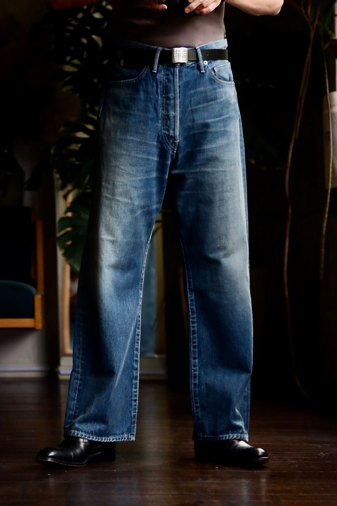 Graphpaper Selvage Denim Five Pocket wide Straight Pantsスタイル.2023.7.31.