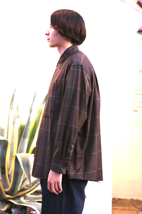 YOKE 新作OVERSIZED BIG POCKET SHIRTS"BRIWN" style.2020.928.