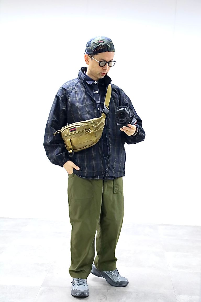 COMME des GARCONS HOMME 26SS エステルラミーチェックブルゾンスタイル