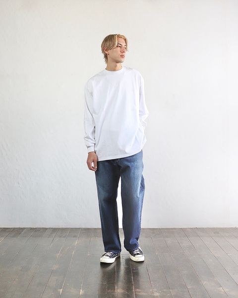 グラフペーパー24SS Heavy Weight L/S Oversized Tee (WHITE)style 2024.3.15