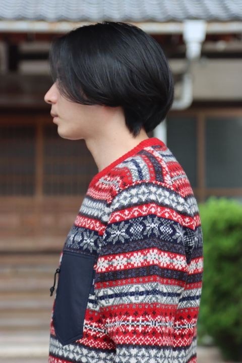 COMME des GARCONS HOMME ノルディックフェアアイル柄ニット(HH-N001) style.2021.11.6.